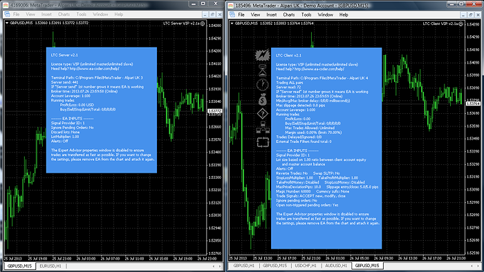 Local Trade Copier on server and client mt4 terminals (small size)