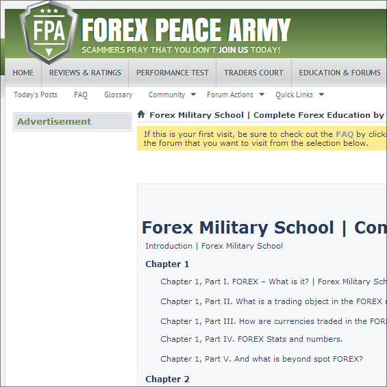 Forex military school