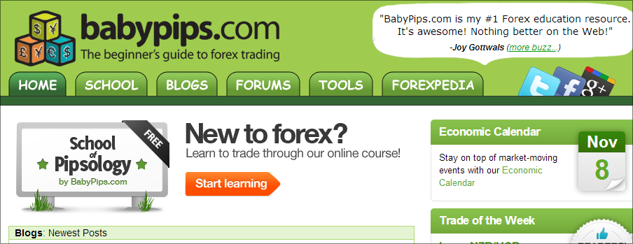 Babypips forex course