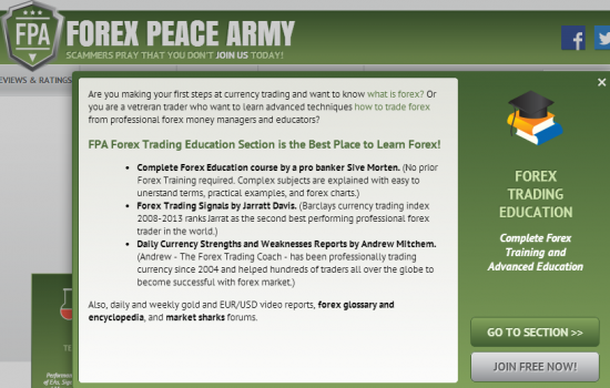 forex peace army brokers