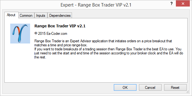 The new version 2.1 of the Range Box Trader trading app for MT4 client terminal