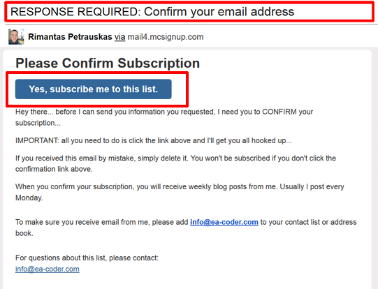 Response Required Confirm Your Email Address