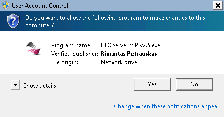 Software signed by Comodo security certificate says it comes from Verified publisher Rimantas Petrauskas.