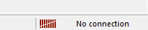 MT4 trading platform shows No Connection status message
