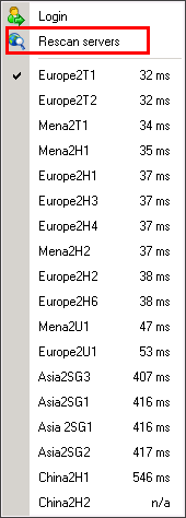 MT4 Rescan Servers option on HotForex
