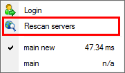 MT4 option to Rescan Servers